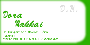 dora makkai business card